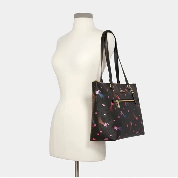 Coach Gallery Tote Bag with Disco Star Print - Picture 4 of 16